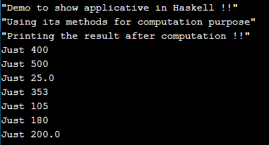 Haskell applicative output