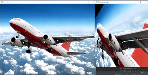 OpenCV warpPerspective() 1