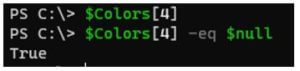 PowerShell null 19
