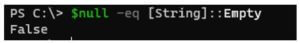 PowerShell null 9