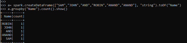PySpark GroupBy Count 2