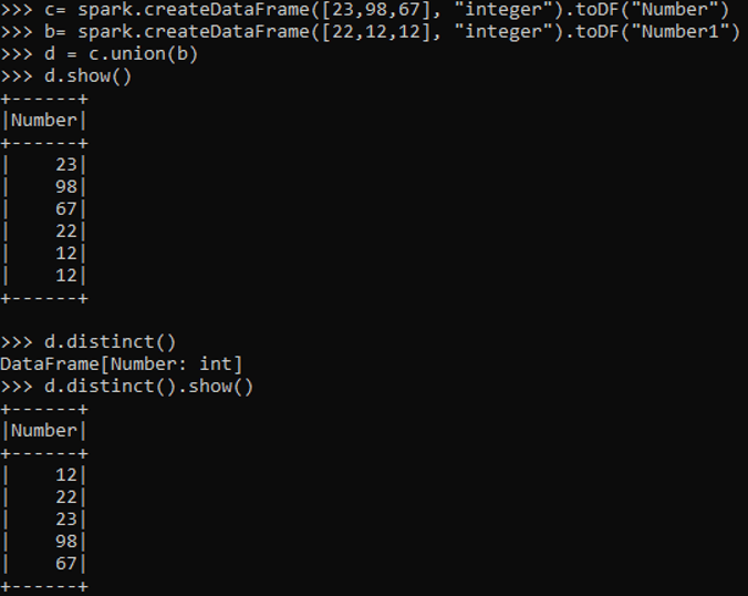 Data Frame with Integer type Example 4