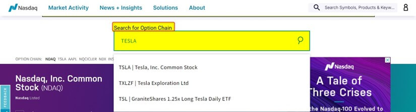 Option Chain- Step #2