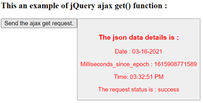 jQuery Ajax get output 1.2