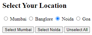Select Noida Button Example 2c