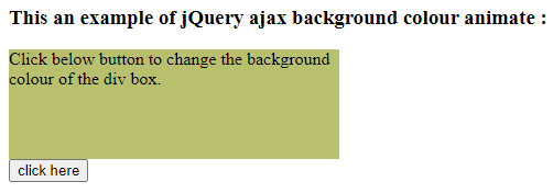 jQuery background color animate output 2