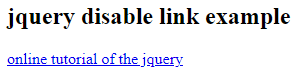 jQuery disable link output 2