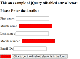 jQuery disabled attr output 2