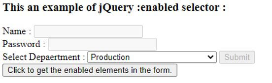 highlight the all enabled form elements