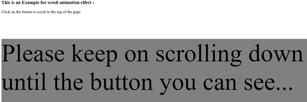 jQuery scroll animation output 1.2