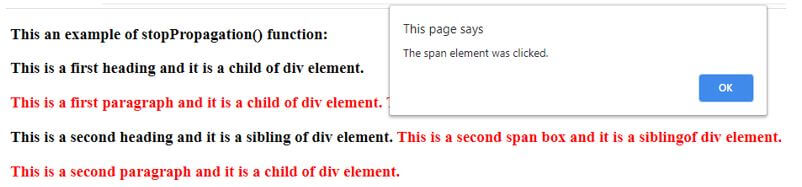 Once we click on the second span box