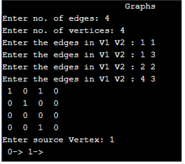 DFS Algorithm in C-1.1