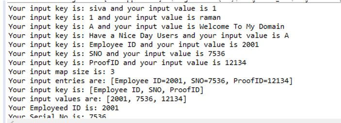 we used key-value entries
