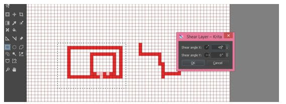 enter shear angle as per your requirement