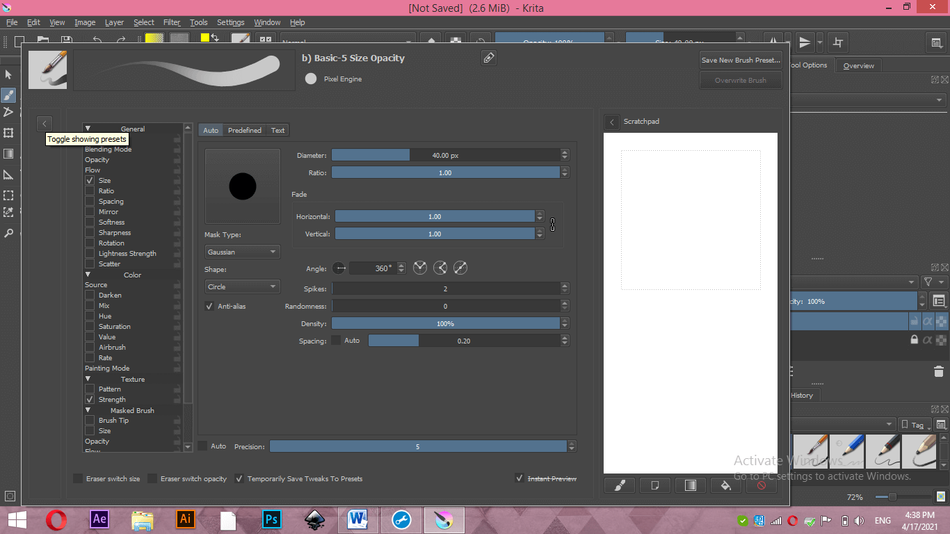 Krita Stabilizer