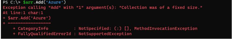 PowerShell add to array 5