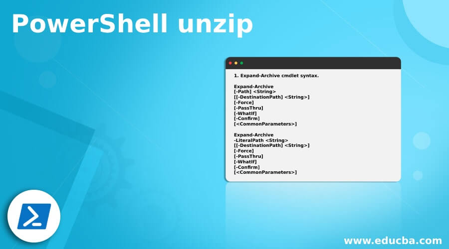 PowerShell unzip