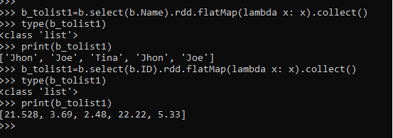 PySpark Column to List 4