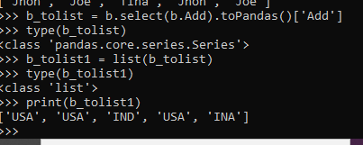 PySpark Column to List 6