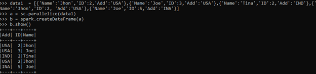 PySpark collect output 2