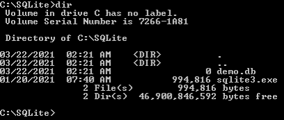 SQLite database 1