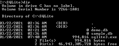 SQLite database 2