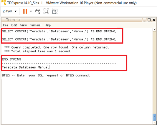 Teradata Concatenate 2