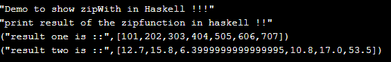 add number and zip them using zipWith function in Haskell