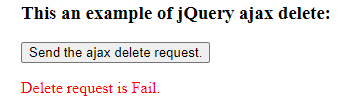 jQuery ajax delete 4