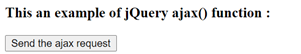jQuery ajax request output 1