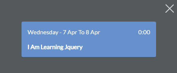 jQuery calendar scheduler output 2.2