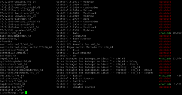 output centos 1