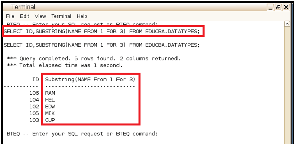 teradata substring 2