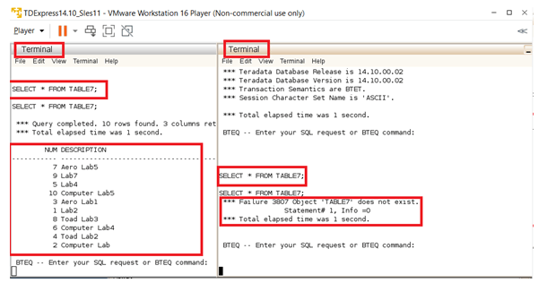 Teradata Volatile Table