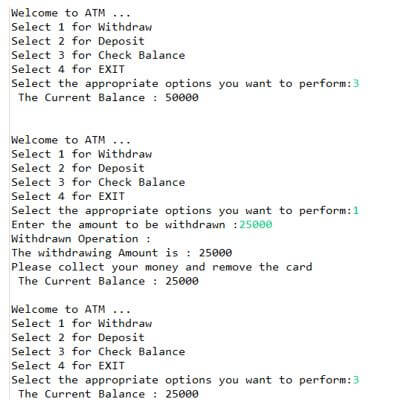 ATM Program in Java 1