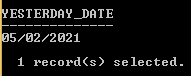 DB2 current date output 3
