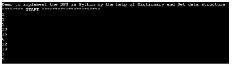 DFS Algorithm in Python -1.3