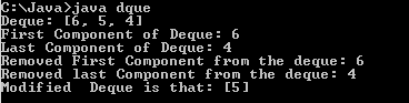 Deque in java