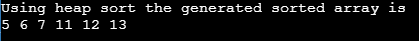 Heap sort in data structure output 1