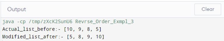 Java Collection reverse 3