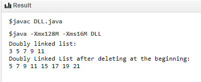 Java Doubly Linked List 2