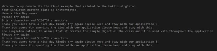 Kotlin Singleton 1