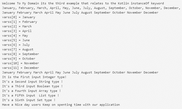 Using array list output 3