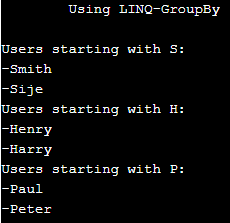 LINQ Group By 5