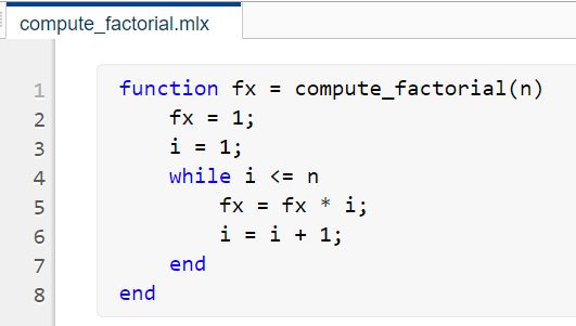 Matlab user defined function output 1