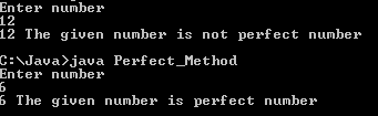 Perfect Number in Java 2