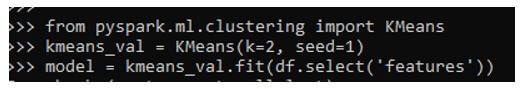 PySpark kmeans 1