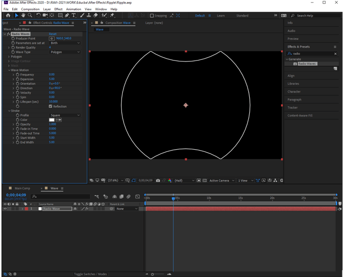 Ripple Effect in After Effects 10