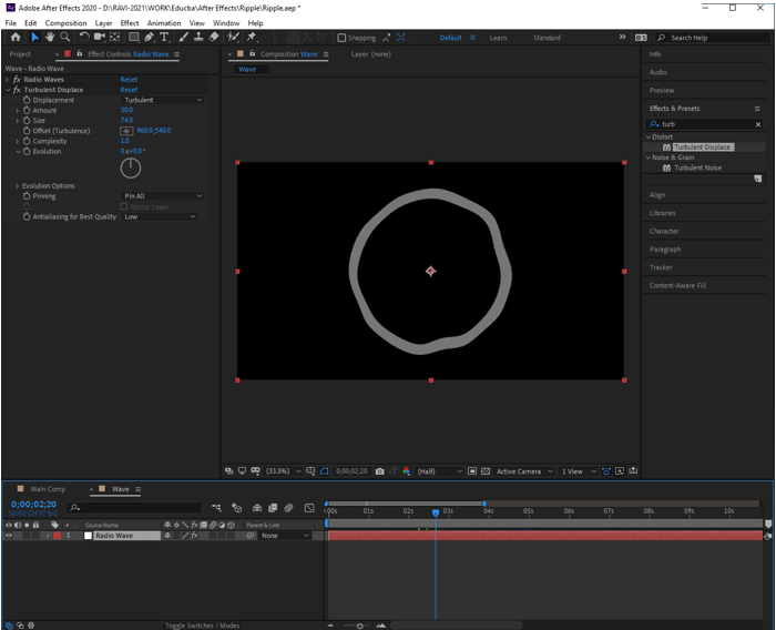 Ripple Effect in After Effects 11