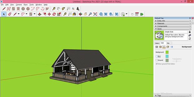 SketchUp background output 16